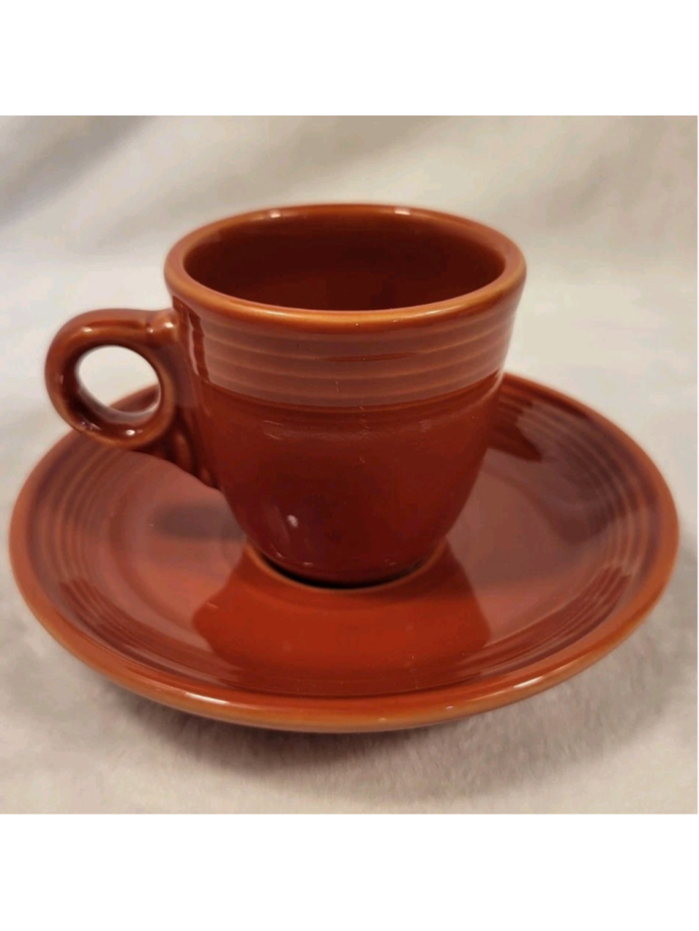Fiesta® Paprika Demitasse Cup & Saucer Set Espresso Fiestaware HLC USA Retired